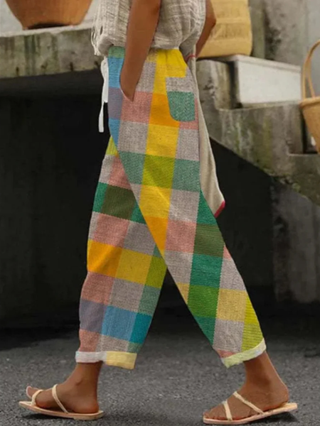

Women Color Block Long Pant Casual Spring/Fall Trousers, Xxl, Pants