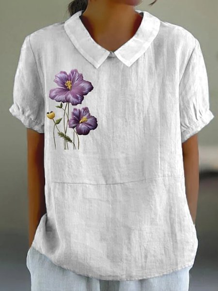 

Loose Simple Blouse, White, Blouses & Shirts