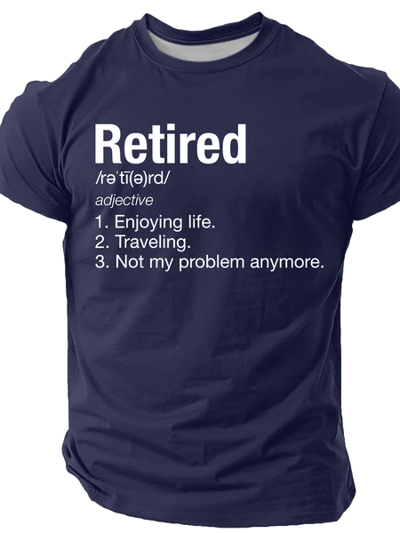

Retirement Definition Funny Cotton T-Shirt, Navyblue, T-shirts