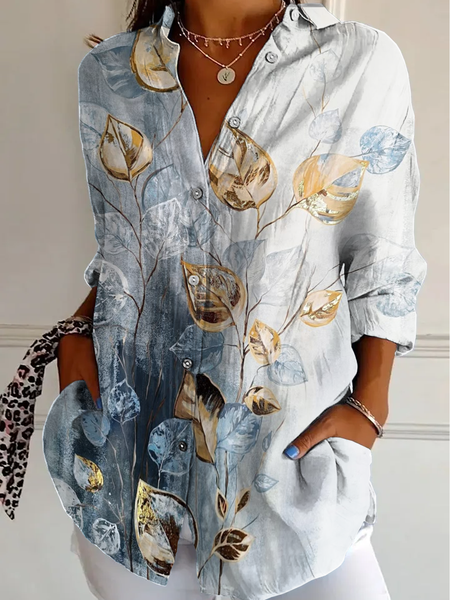 

Vintage Flowers Print Blouse, White, Blouses