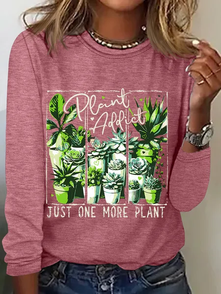 

Plant Addict Casual Long Sleeve Shirt, Watermelon, Long sleeves