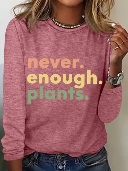 

Never Enough Plants Casual Long Sleeve Shirt, Watermelon, Long sleeves