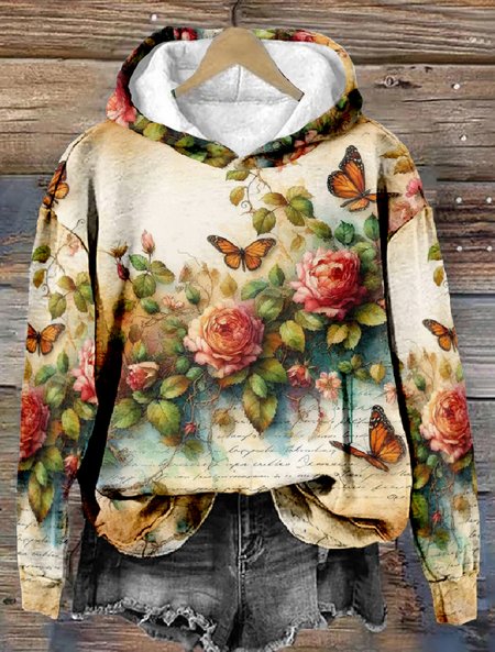 

Vintage 3D Printing Hoodie, As picture, Hoodies&Sweatshirts