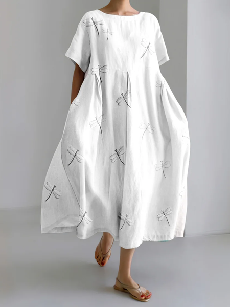 Casual Cotton Dress With No, As picture, Maxi Dresses