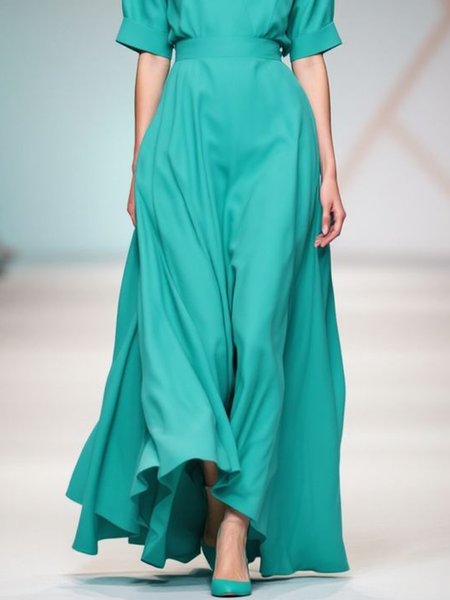 

Urban Plain Maxi Skirt, Blue, Skirts