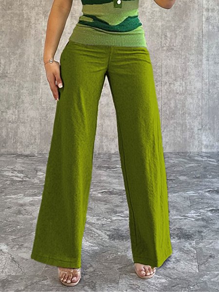 

Urban Plain Straight Pants, Green, Pants