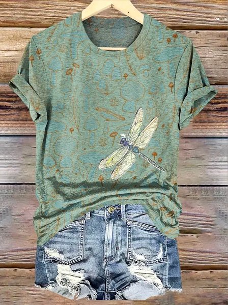 

Women's Animal Short Sleeve Tee T-shirt Crew Neck Casual Summer Top, Green, T-Shirts
