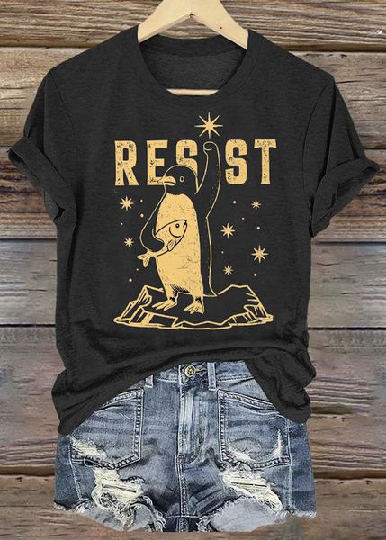 

Vintage Animal Crew Neck Short Sleeve T-shirt, Black, T-shirts
