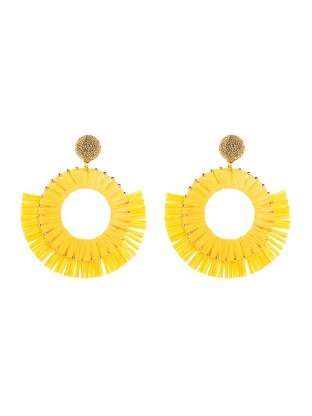 

Vacation Plain Dangle, Yellow, Earrings