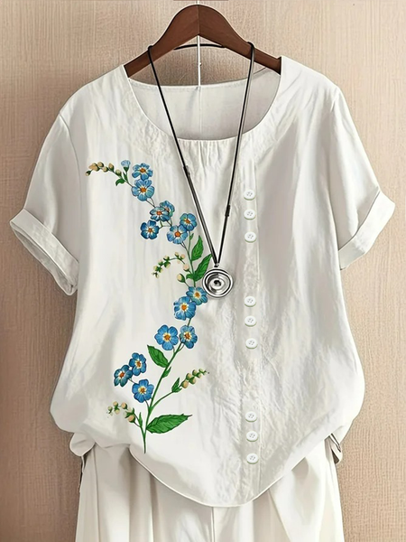 

Simple Cotton Blouse, White, Blouses & Shirts