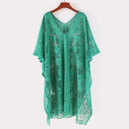

Women Floral Pattern Spring/Fall Cover-up Sexy Lightweight Cardigan, Green, Cardigans