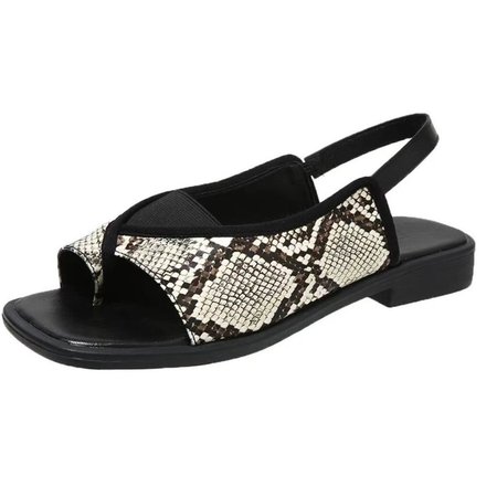 

Summer Geometric Ethnic Gladiator Sandals, Snakeskin, Sandals