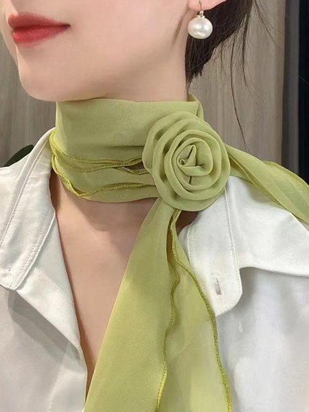 

Urban Plain Silk Scarf, Green, Scarves