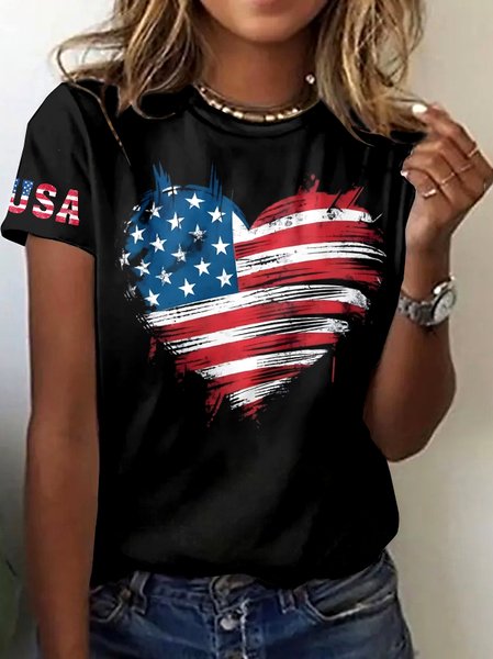

Vintage Animal Crew Neck Short Sleeve T-shirt, Black, T-shirts