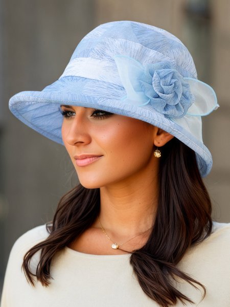 

Elegant And Fashionable Summer Sun Protection Hat, Light blue, Hats
