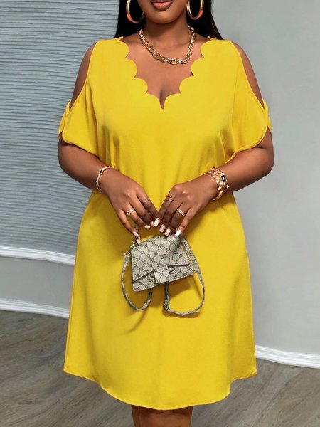 

Urban Plain Devore Lace Collar Midi Dress, Yellow, Midi Dresses