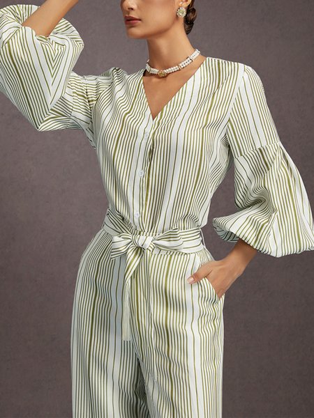 

Casual Plain V Neck Loosen Shirt, As picture, Blouses and Shirts