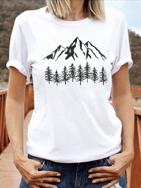 

Vintage Animal Crew Neck Short Sleeve T-shirt, White, T-shirts