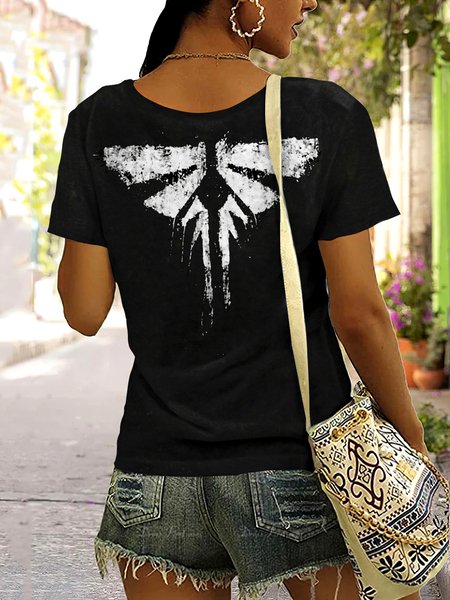 

Vintage Animal Crew Neck Short Sleeve T-shirt, Black, T-shirts