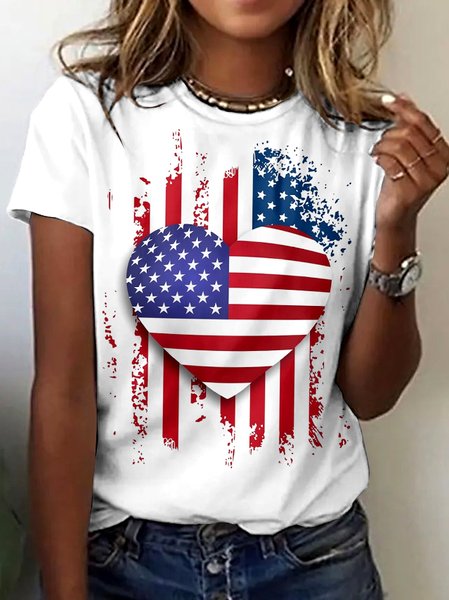 

Vintage Animal Crew Neck Short Sleeve T-shirt, White, T-shirts
