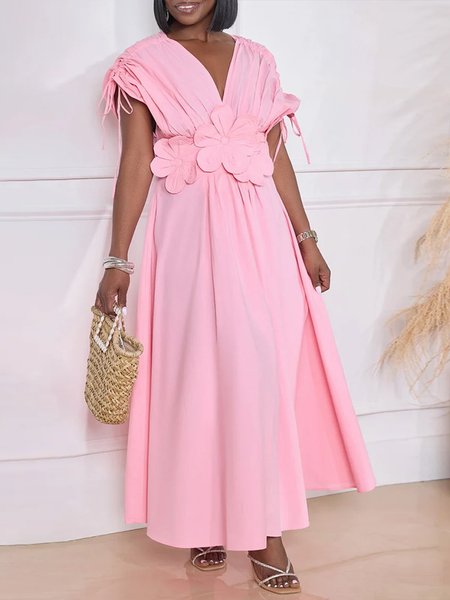

Urban Plain 3D Floral Maxi Dress, Pink, Maxi Dresses