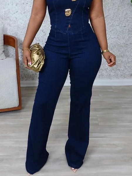 

Urban Plain Denim Jeans, Deep blue, Jeans