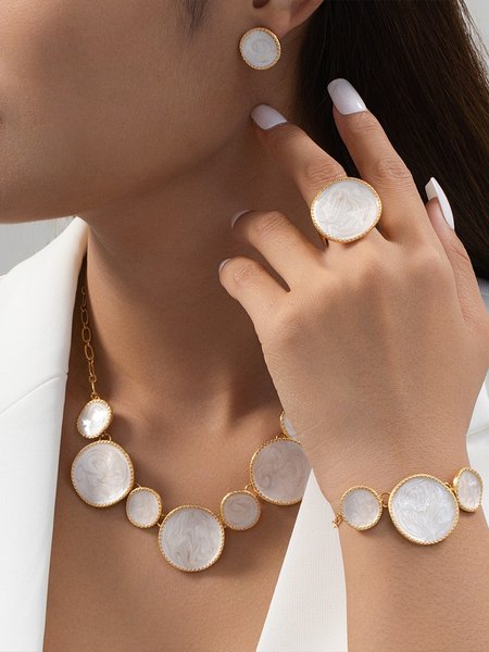 

Elegant Polka Dots set, White, Other Accs