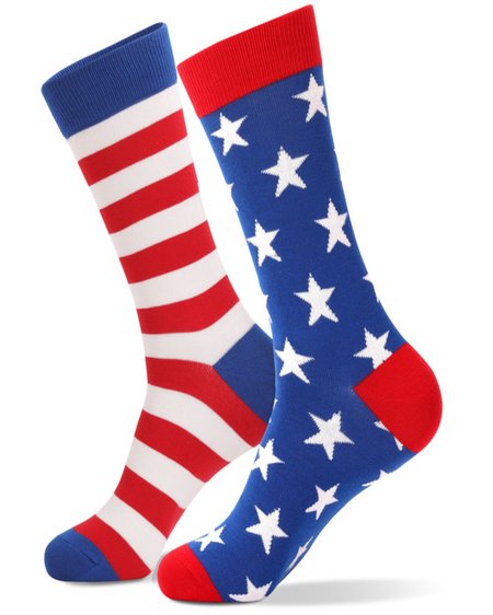 

Summer Hot Selling American Flag Socks Striped Cotton Socks Mid-tube Socks, Red, Socks