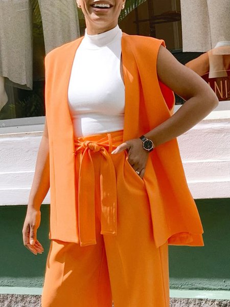 

Urban Plain V Neck Vest, Orange, Vests and Gilets
