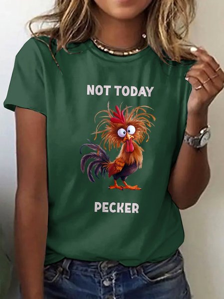 

Vintage Animal Crew Neck Short Sleeve T-shirt, Green, T-shirts
