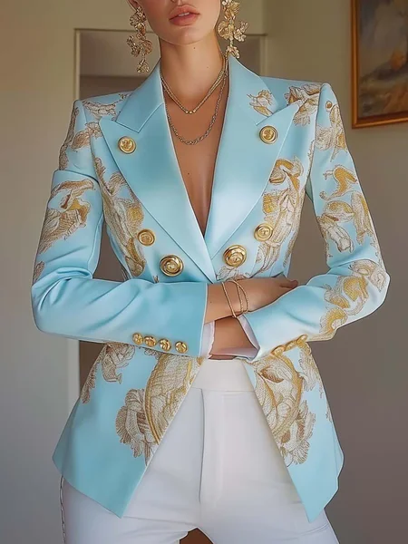 

Urban Printing Floral Blazer, Blue, Blazers