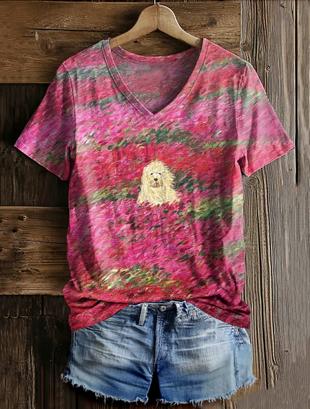 

Vintage Animal Crew Neck Short Sleeve T-shirt, Red, T-shirts
