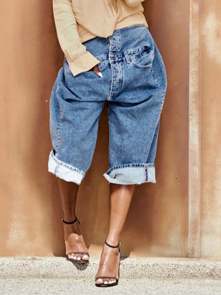 

Loose Denim Casual Jeans, Denim blue, Jeans