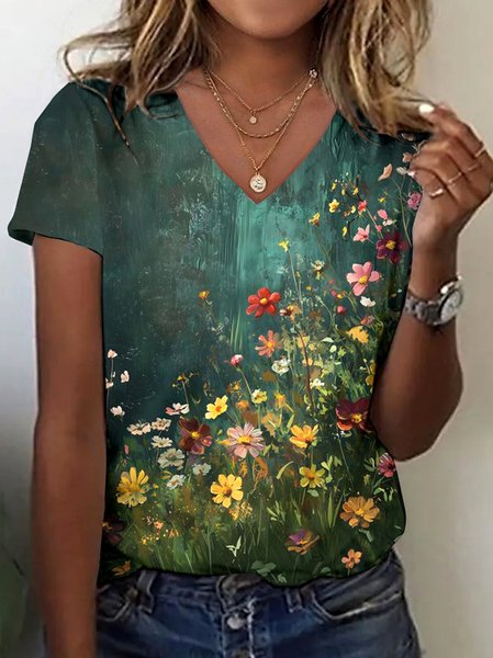 

Vintage Animal Crew Neck Short Sleeve T-shirt, Green, T-shirts