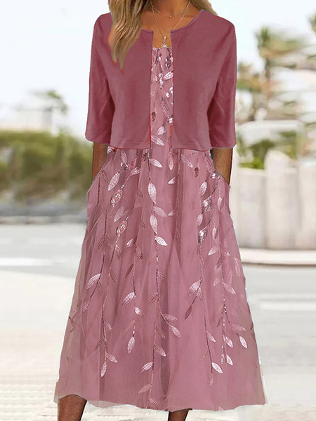 

Women Striped Summer Dress Crew Neck Short Sleeve A-Line Dress, As picture, Dresses