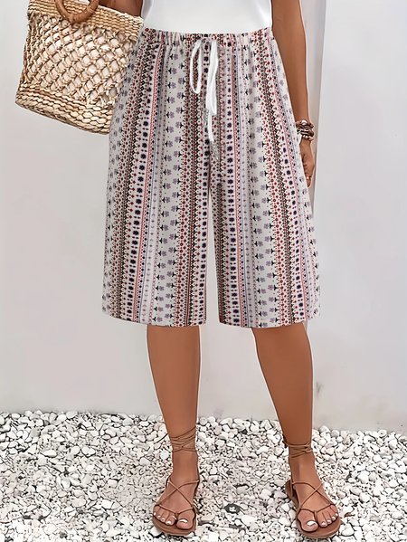 

Women Floral Fifth Pants Pants Casual Summer Trousers, As picture, Pants