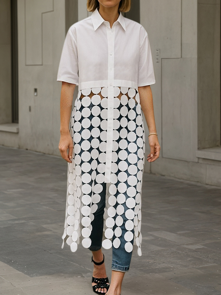 

Urban Plain Regular Sleeve Shirt, White, Blouses and Shirts
