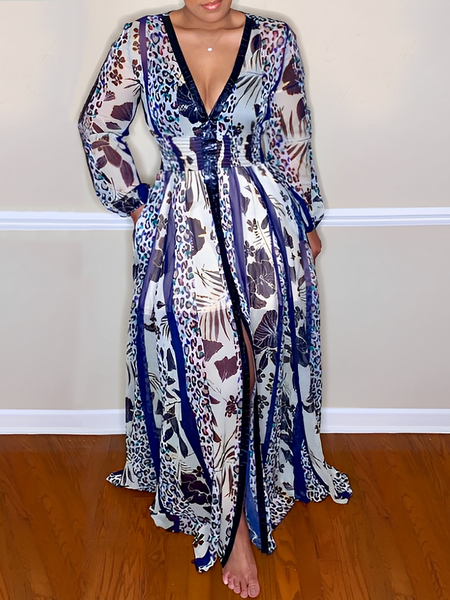 

Vacation Abstract Maxi Dress, As picture, Maxi Dresses