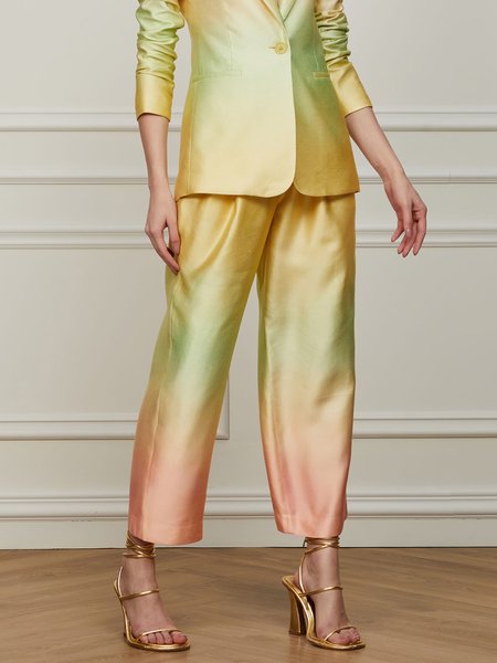 

Urban Ombre Printing Straight Pants, As picture, Pants