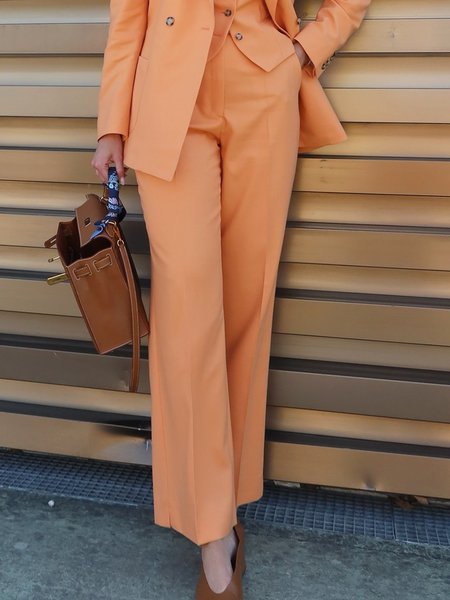 

Urban Plain Fashion Straight Pants, Orange, Pants