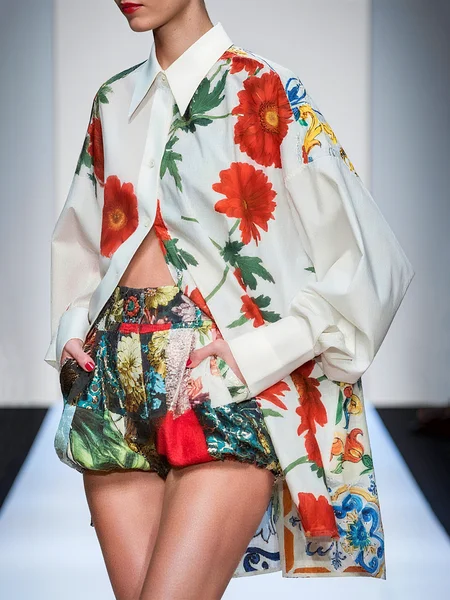

Elegant Floral Printing Shawl Collar Raglan Sleeve Shirt, As picture, Blouses and Shirts