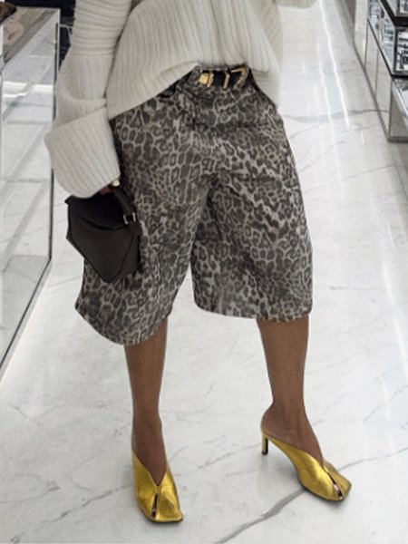 

Urban Leopard Wide Leg Pants, Pants