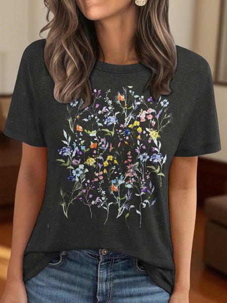

Vintage Animal Crew Neck Short Sleeve T-shirt, Black, T-shirts