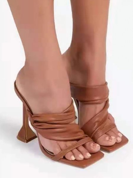 

Pu All Season Elegant Flat, Deep brown, Heels