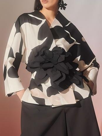 

Urban Abstract Blouse, Black-white, Blouses and Shirts