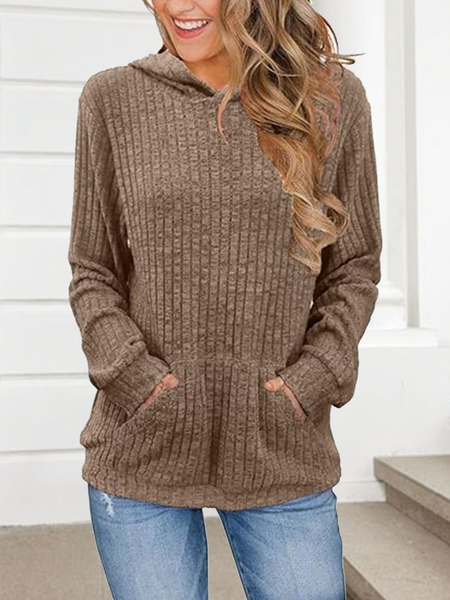 

Striped Casual Hoodie, Khaki, Outerwear