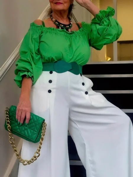 

Casual Plain Peplum Off Shoulder Sleeve Blouse, Green, Blouses and Shirts