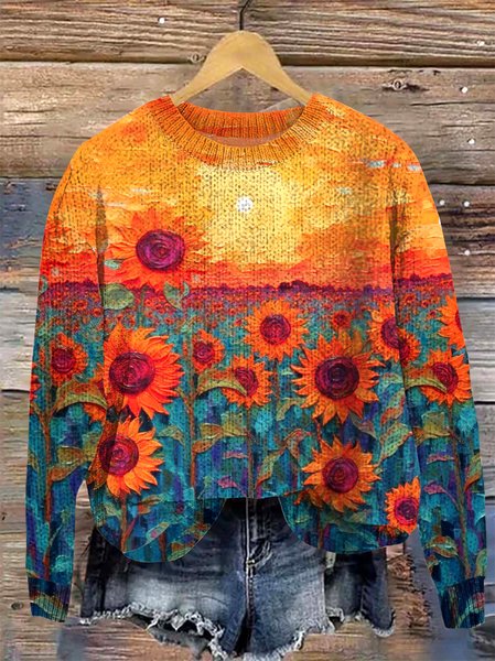 

Women Wool/Knitting Animal Long Sleeve Comfy Casual Sweater, Orange, Hoodies & Sweatshirts