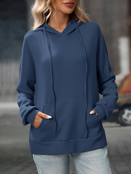 

Casual Hoodie Plain Spring/Fall Comfy Hoodie, Navyblue, Hoodies & Sweatshirts