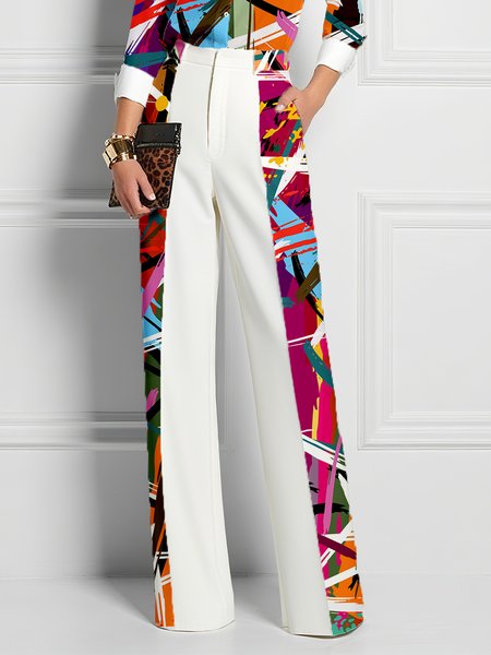 

Urban Random Print Printing Fashion Pants, As picture, Pants